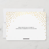 GLAMOUREUZE BAT MITZVAH rustieke mini gouden confe Kaart (Achterkant)