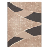 Glamoureuze Black Gold Glitter Curved Triangle Geo Tafelkleed (Voorkant)