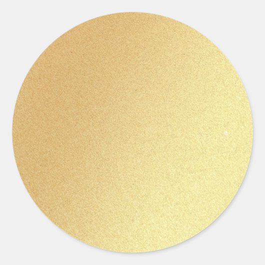 Glamoureuze blanco Sjabloon Elegante Faux Gold Gli Ronde Sticker (Voorkant)