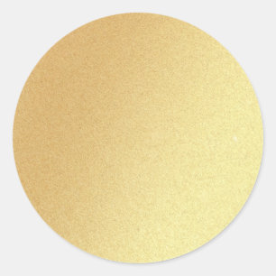 Glamoureuze blanco Sjabloon Elegante Faux Gold Gli Ronde Sticker
