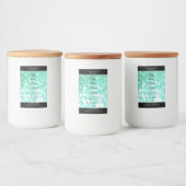 Glamoureuze Blauwgroen Sparkle Glitter Logo — Prod Voedselcontainer Etiket (Flessen)