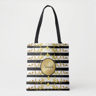 Glamoureuze Chique faux goud metallic strepen Draagtas