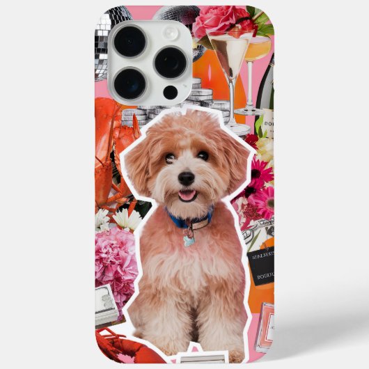 Glamoureuze Dog Party Celebration Collage Case-Mate iPhone Case (Achterkant)
