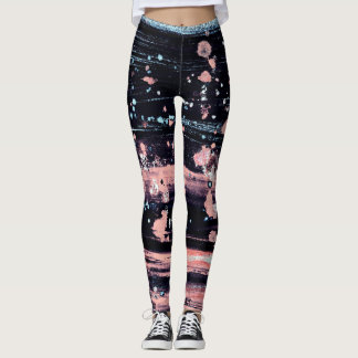 Glamoureuze donkergrijze roze spotlight leggings