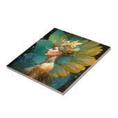 Glamoureuze Fairy Vrouw Fantasy Kunst Tegeltje (Zijkant)