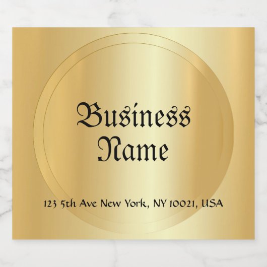 Glamoureuze Faux Gold handgeschreven script Sjablo Bier Etiket (Enkel label)