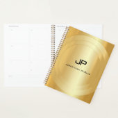 Glamoureuze Faux Gold Monogram Sjabloon Aangepast Planner (Display)