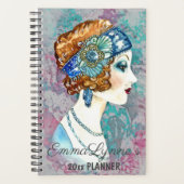 Glamoureuze flater Girl Grey Name Planner (Voorkant)