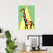 Glamoureuze Giraffe in Spotlight Poster (Thuiskantoor)