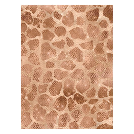 Glamoureuze Gold Sparkly Glitter Sequins Giraffe Tafelkleed (Voorkant)