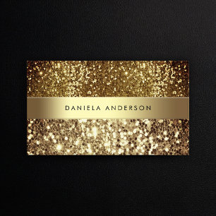 Glamoureuze Gouden Brons Glitter Luxe Visitekaartj Visitekaartje