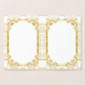 Glamoureuze Gouden Great Gatsby Art Deco Trouw  Folie Kaarten (Binnen)