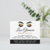 Glamoureuze Gouden Oog Wimper Wenkbrauw Bar 4-Foto Briefkaart (Staand voorkant)