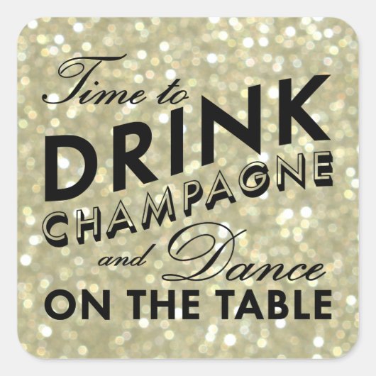 Glamoureuze gouden Sticker (Voorkant)