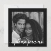 Glamoureuze Grappige Gouden & Zwarte Glitter Foto Save The Date (Achterkant)