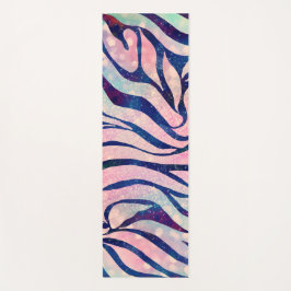 Glamoureuze Holografische Glitter Blauwe Zebra Str Yogamat
