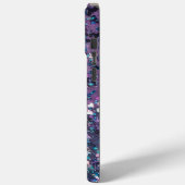 Glamoureuze Initialen Paarse Glitter Case-Mate iPhone Case (Achterkant / Links)