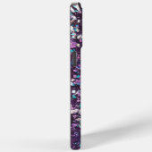 Glamoureuze Initialen Paarse Glitter Case-Mate iPhone Case (Achterkant / Rechts)