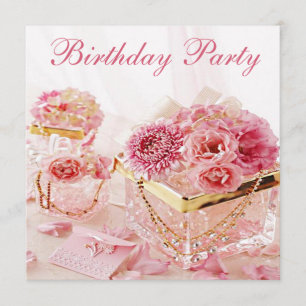 Glamoureuze juwelen, bloemen en gevarendag kaart