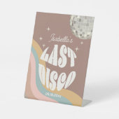 Glamoureuze laatste disco Retro 70s Groovy Bachelo Reclamebord Met Voetstuk (Voorkant)