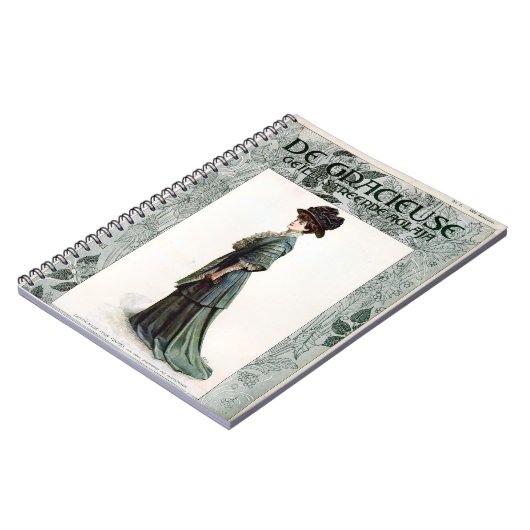  Glamoureuze Lady Mode Illustratie Notitieboek (Linkerzijde)