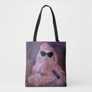 Glamoureuze Luie Kat in Zonnebril met Glitterdr Draagtas