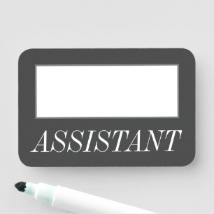 Glamoureuze, luxe "ASSISTENT" naamplaatje