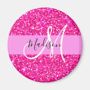 Glamoureuze Meisjesachtige Heet Roze Glitters Glan Magneet
