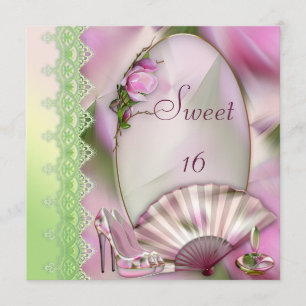 Glamoureuze Mode Shoes, Magnolia & Fan Sweet 16 Kaart