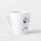 Glamoureuze Paarse ogen en Waterverf van Brows Latte Mok (Linkerhoek)