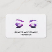 Glamoureuze Paarse ogen en Waterverf van Brows Visitekaartje (Voorkant)