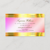 Glamoureuze pastel roze gouden randen Sophisticate Visitekaartje (Achterkant)