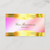 Glamoureuze pastel roze gouden randen Sophisticate Visitekaartje (Voorkant)