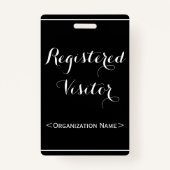 Glamoureuze "Registered Visitor" Badge (Voorkant)