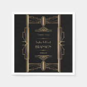 Glamoureuze Roaring 20's Great Gatsby-huwelijk Servet (Voorkant)