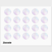 Glamoureuze romantische iriserende parel holografi ronde sticker (Vel)
