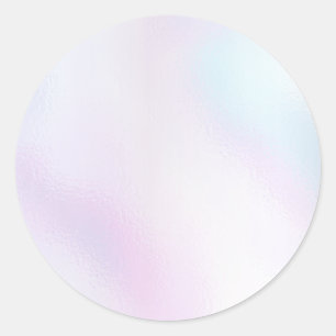 Glamoureuze romantische iriserende parel holografi ronde sticker
