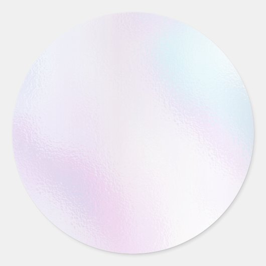 Glamoureuze romantische iriserende parel holografi ronde sticker (Voorkant)