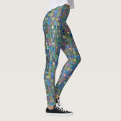 Glamoureuze Shiny Aqua Tiles Leggings (Rechts)