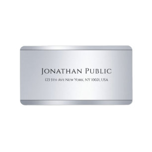 Glamoureuze Sjabloon Professional Silver Modern Etiket