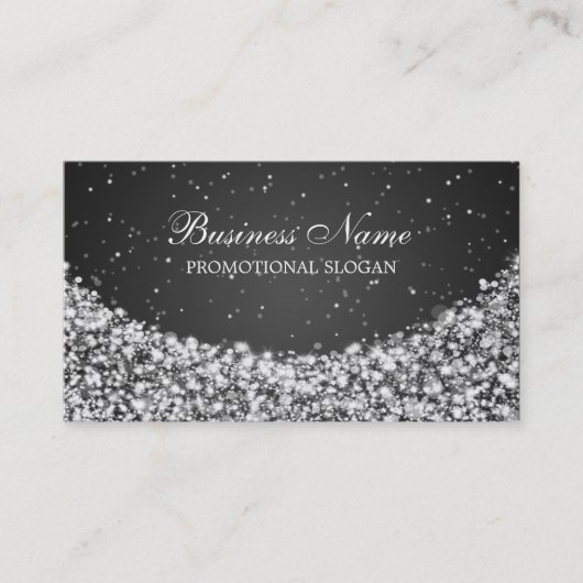 Glamoureuze ster Sparkle Black Visitekaartje (Voorkant)