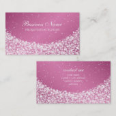 Glamoureuze ster Sparkle Roze Visitekaartje (Voorkant / Achterkant)