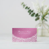 Glamoureuze ster Sparkle Roze Visitekaartje (Staand voorkant)