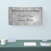 Glamoureuze top bruiloft welkom banner teken (Beurs)