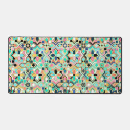 Glamoureuze vergulde Marokkaanse Tegel Bureaumat