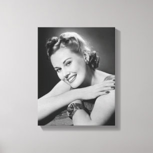 Glamoureuze vrouw canvas afdruk