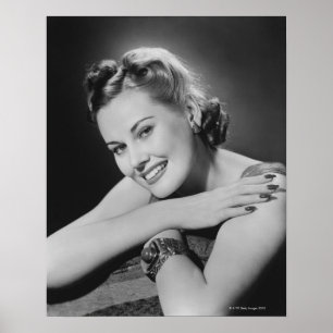 Glamoureuze vrouw poster