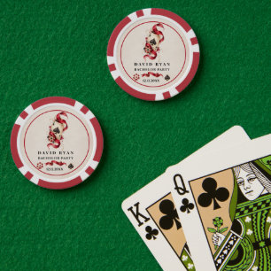 Glamoureuze Waterverf Casino Las Vegas Bourgondië  Poker Chips