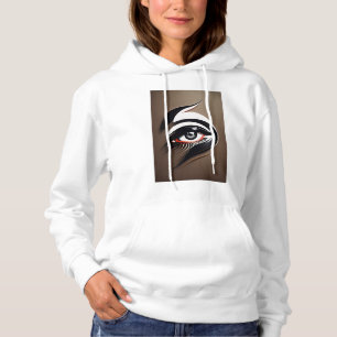 Glamoureuze wimpers vormen hoodie
