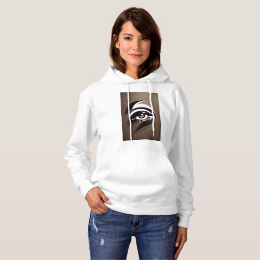Glamoureuze wimpers vormen hoodie (Voorkant volledig)